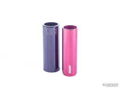 BMX peegid Colony Anyway Pegs Alloy / Plastic 10/14mm must/roosa (1tk)