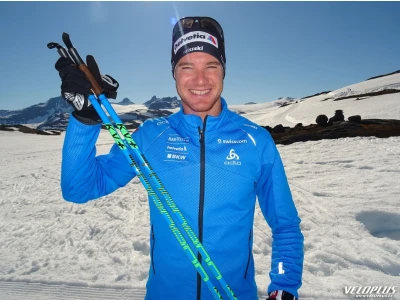 Ski poles KV+ Tempesta Clip Blue 90% carbon 162,5 cm