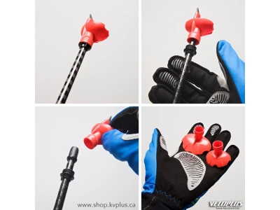 Ski poles KV+ TORNADO PLUS Carbon Clip Set-kit 170cm