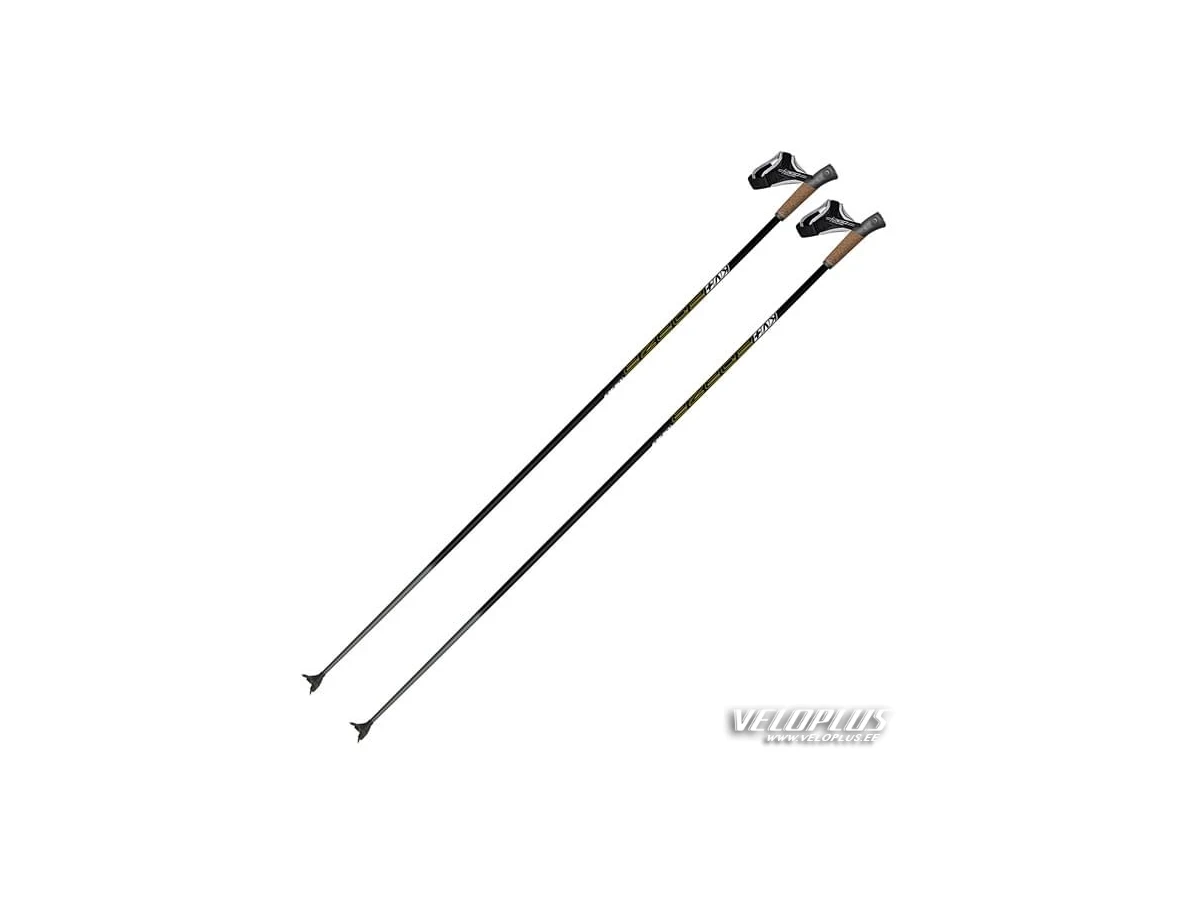 Ski poles KV+ FORZA CLIP 157,5cm black 100% carbon