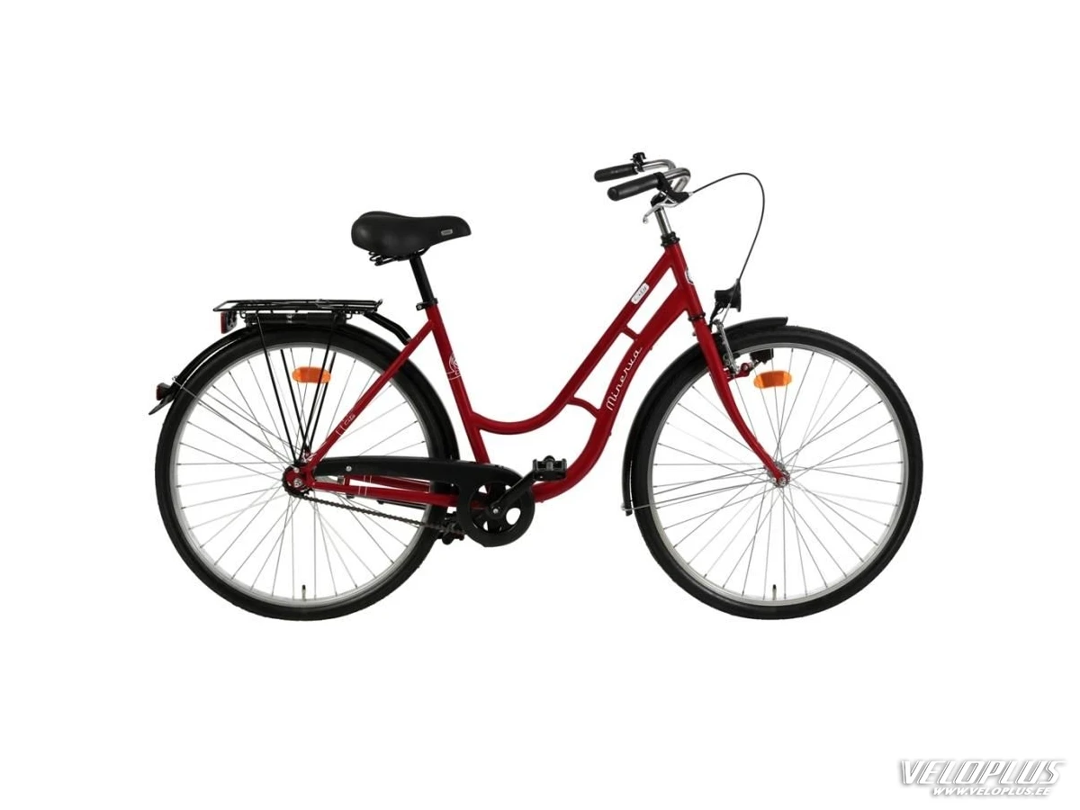 Ratas Minerva M413 28" 50cm 1-käiguga punane naiste