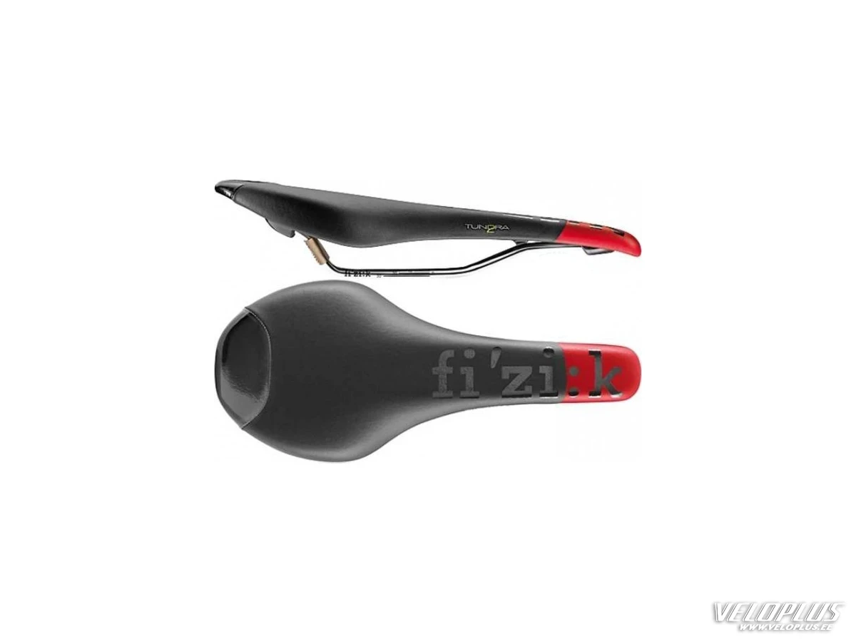 Sadul Fizik Tundra 2 K:ium must/läikiv punane