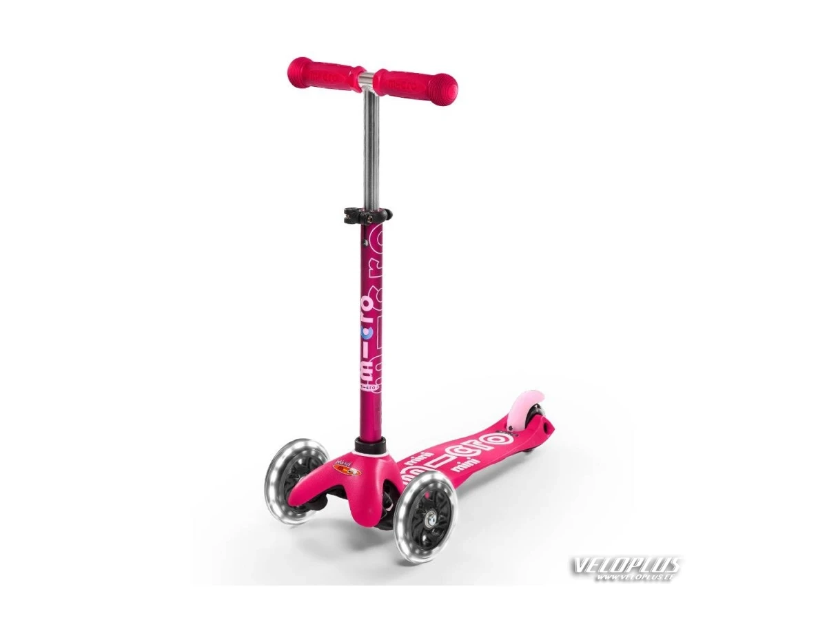 Tõukeratas Micro Mini Deluxe LED roosa