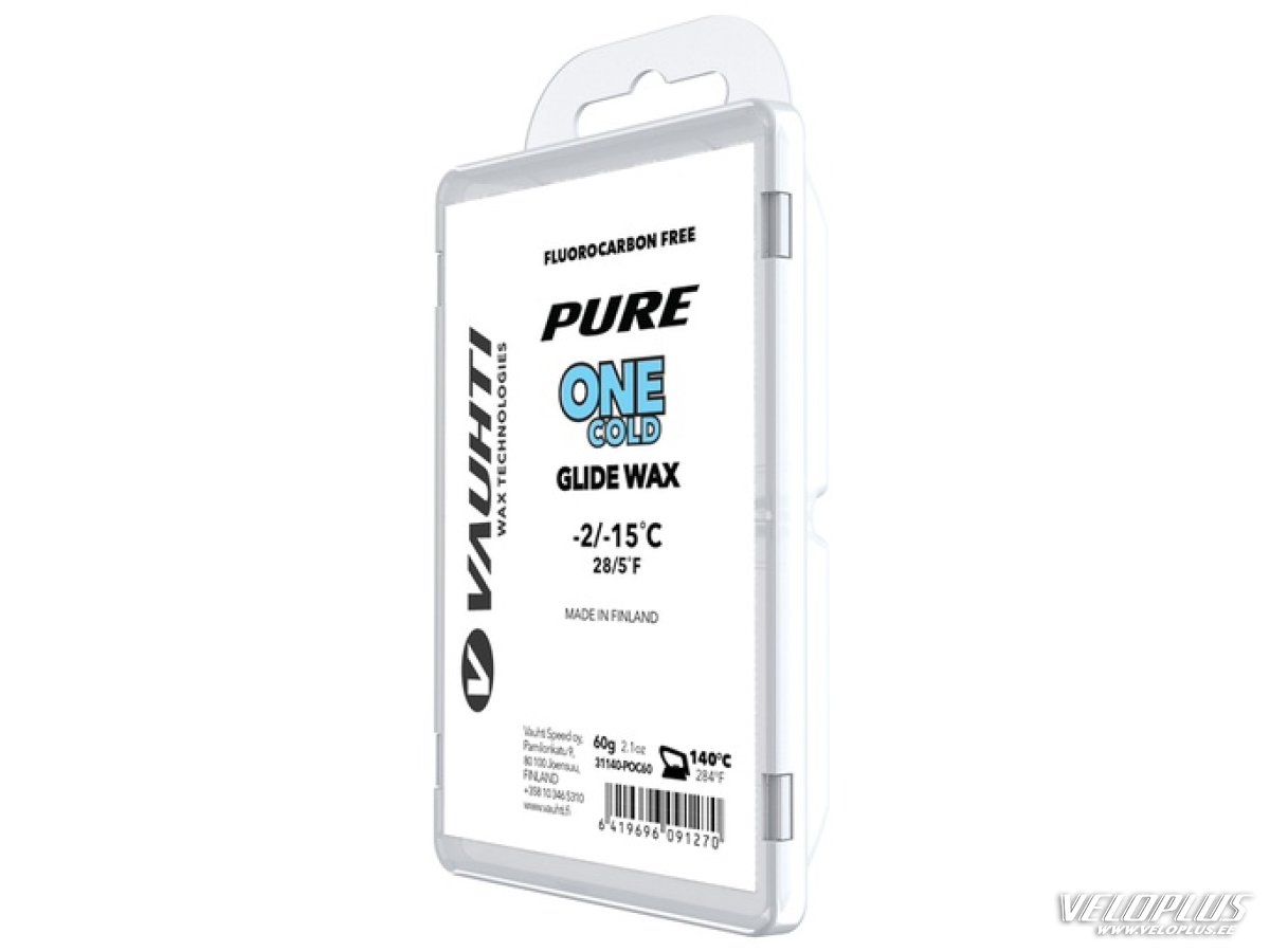 Glide wax VAUHTI PURE ONE COLD BLUE -2/-15°C 180g