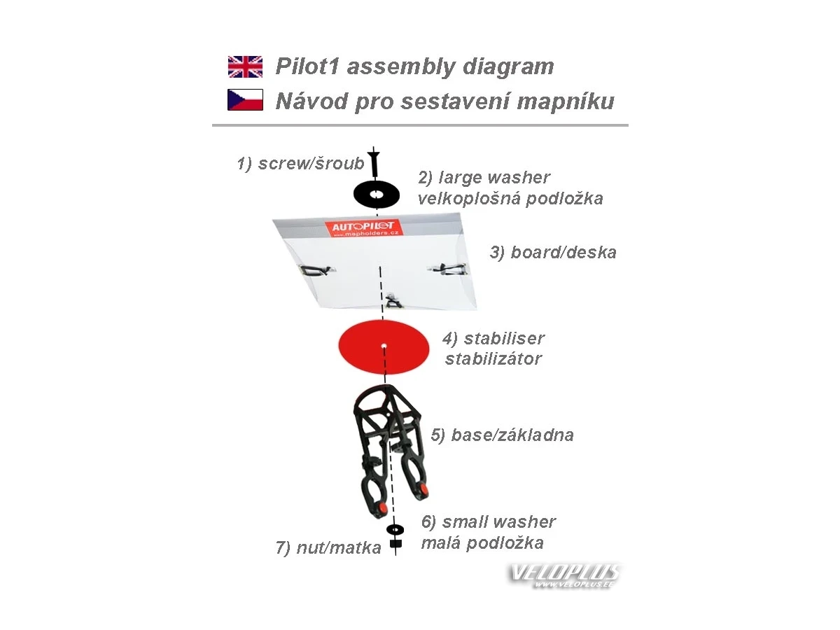 Kaardihoidja Autopilot PilotOne 30,5 cm süsinikust plaadiga