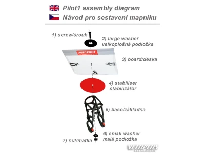 Kaardihoidja Autopilot PilotOne AB/TB lenksukinnitiga