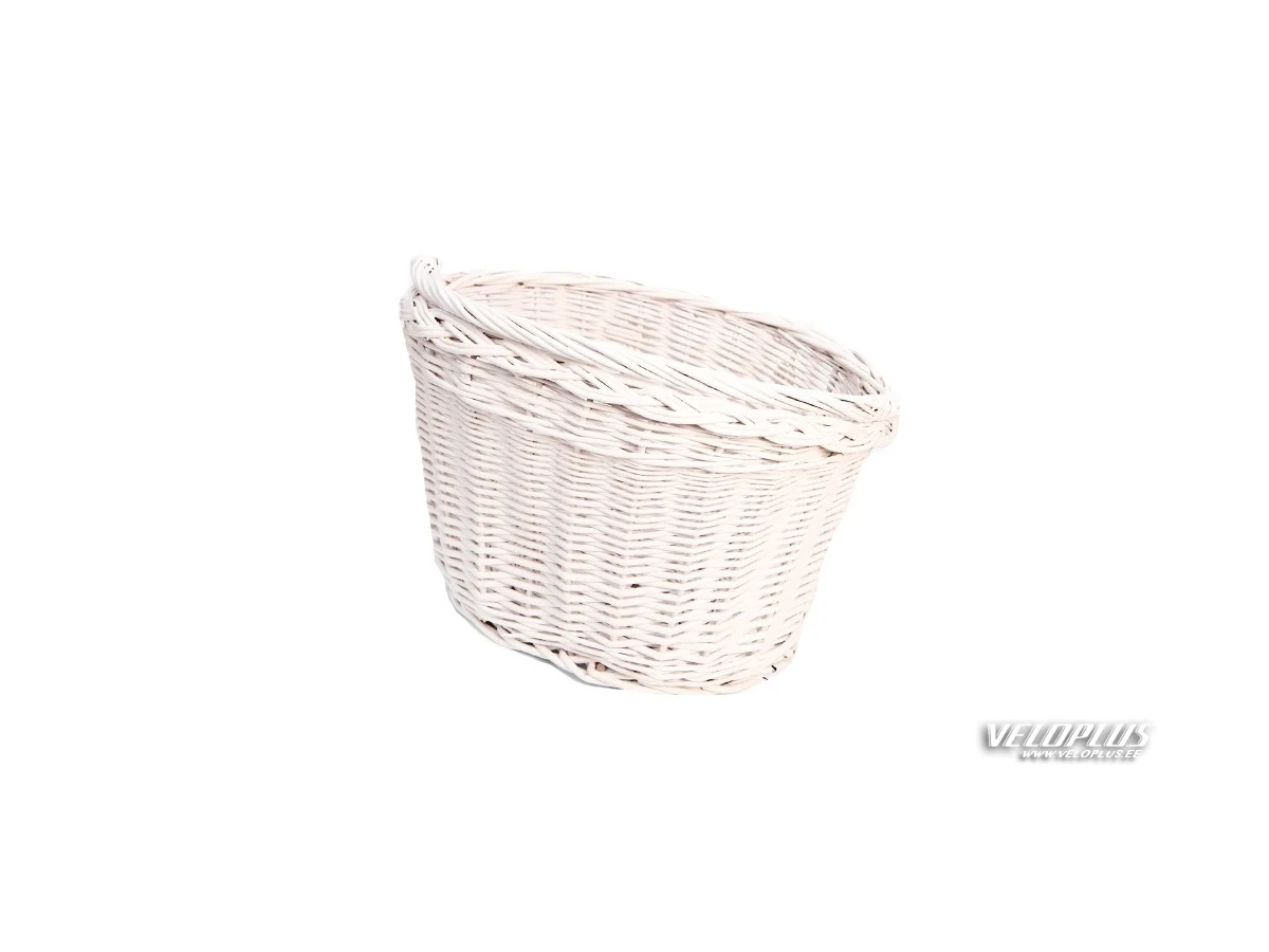 Bike basket PLUMBIKE WICKER WHITE