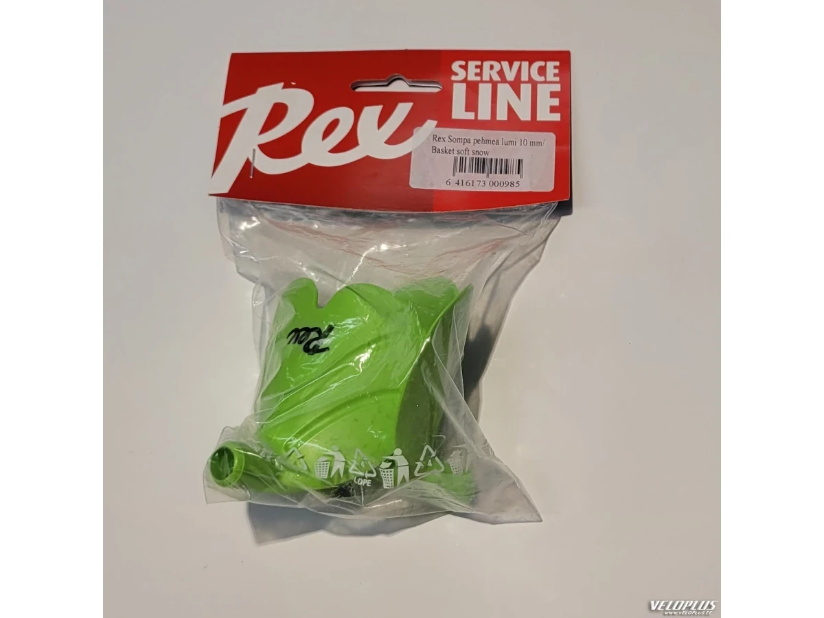 Ski poles baskets REX SOMPA 10mm fluo green for soft snow (pair)