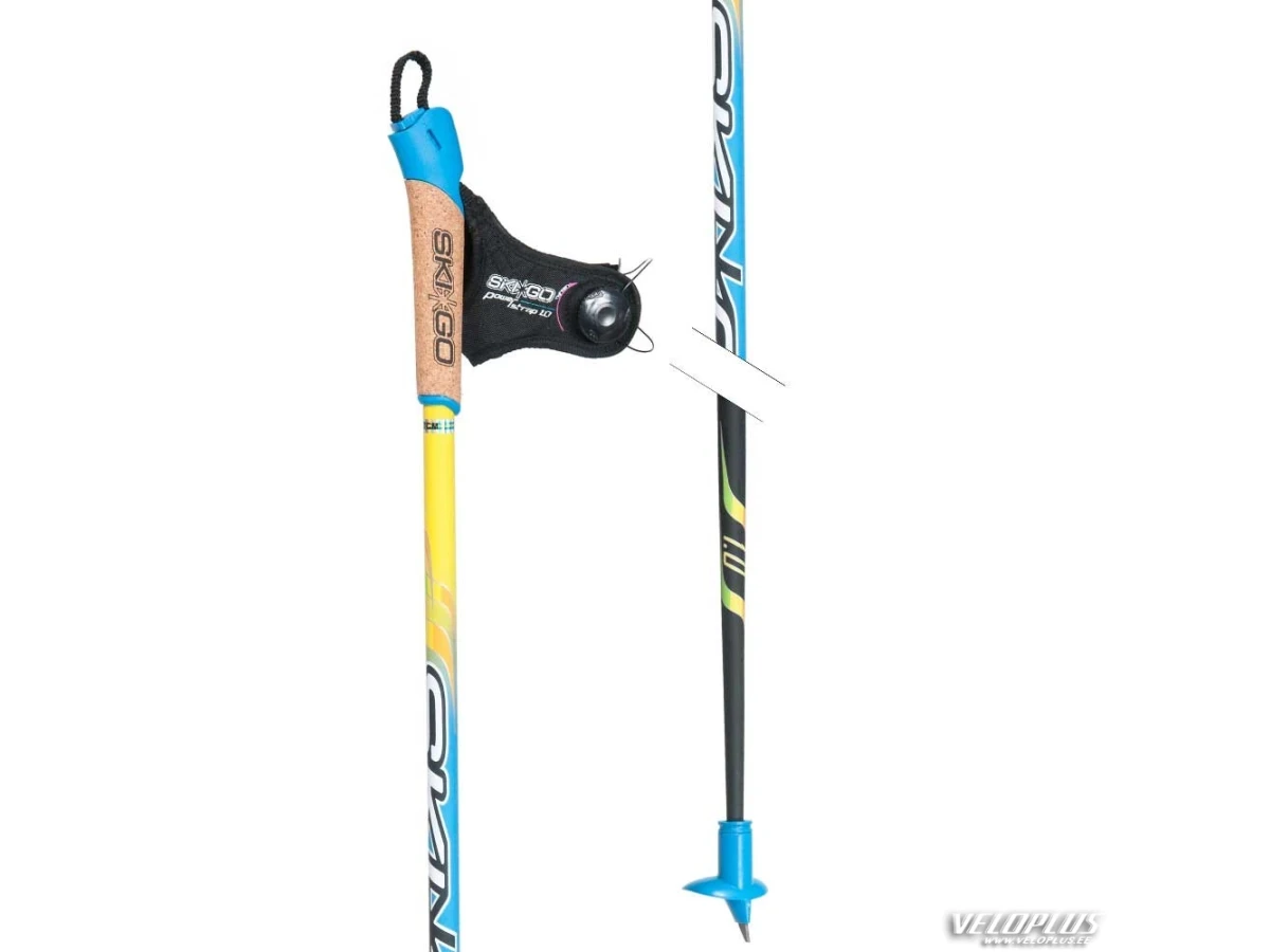 Ski poles SKIGO Racing 1.0 160cm 100% carbon yellow