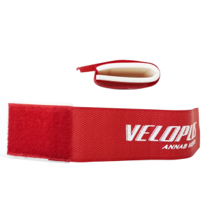 Clips for kids XC skis VELOPLUS w/ velcro red/white (pair)