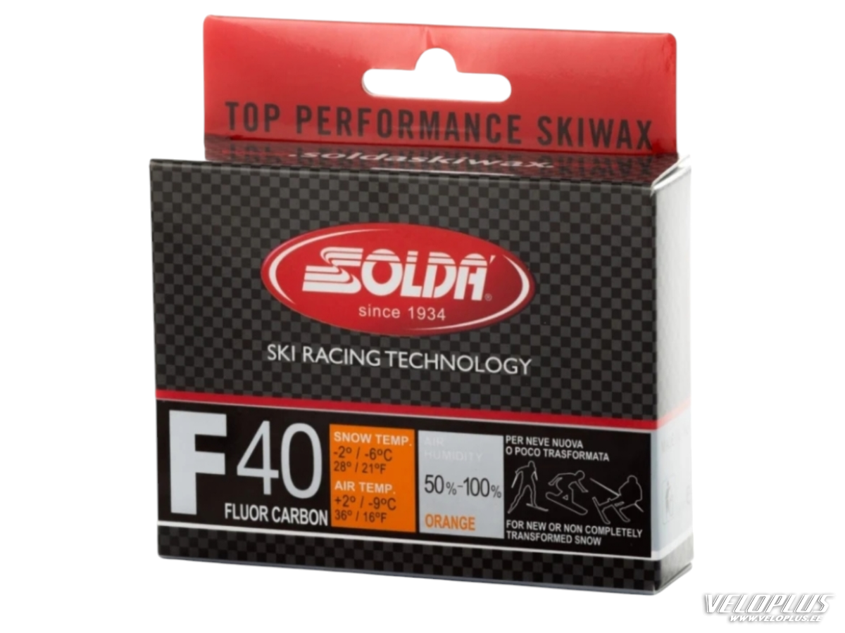 Ski wax Solda F40 CARBON +2°...-9°C, 60g