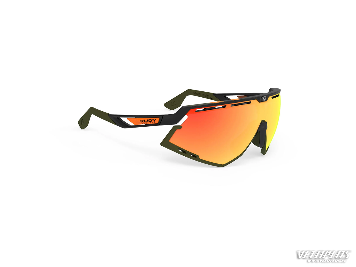 Glasses Rudy Project DEFENDER Stripes Black Matte/Black - Multilaser Orange