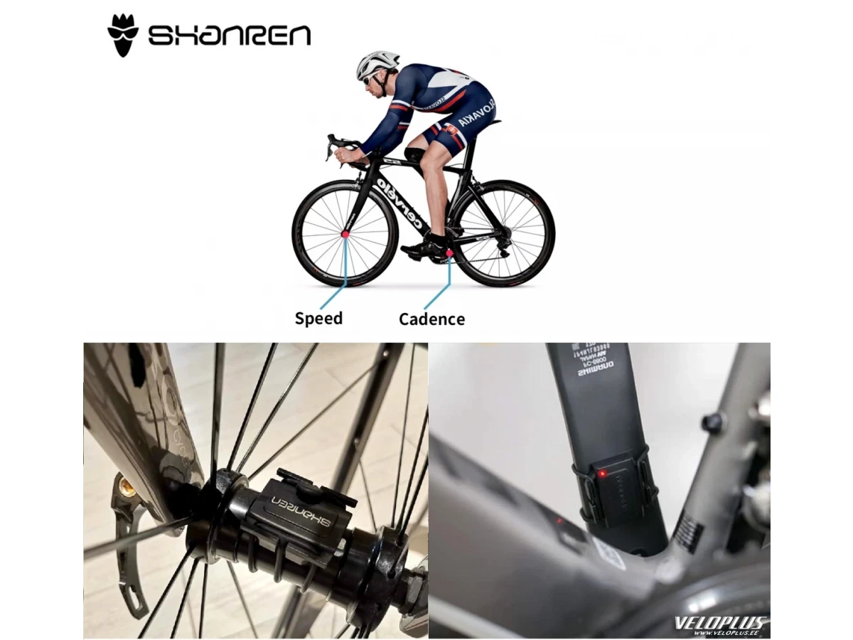 Nopeus/kadenssisensori SHANREN 2IN1 ANT+ Bluetooth