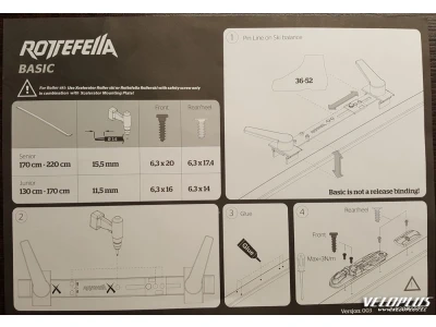 Suusasidemed ROTTEFELLA BASIC JR NNN kruvidega pakendita