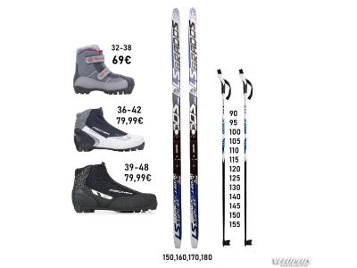 Suusad BRADOS LS SPORT STEP 140CM kalasabaga sinine valge