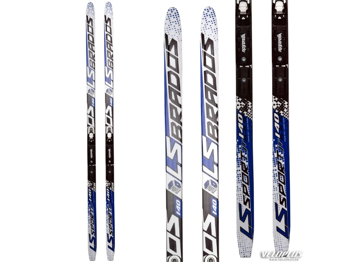Suusad BRADOS LS SPORT WAX 190CM NNN sidemetega sini-must-valge
