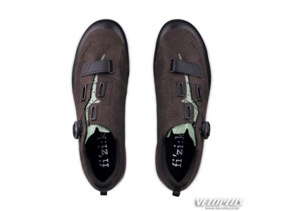 MTB Shoes Fizik TERRA X5 SUEDE 44 Dark Brown Suede / Sage Green