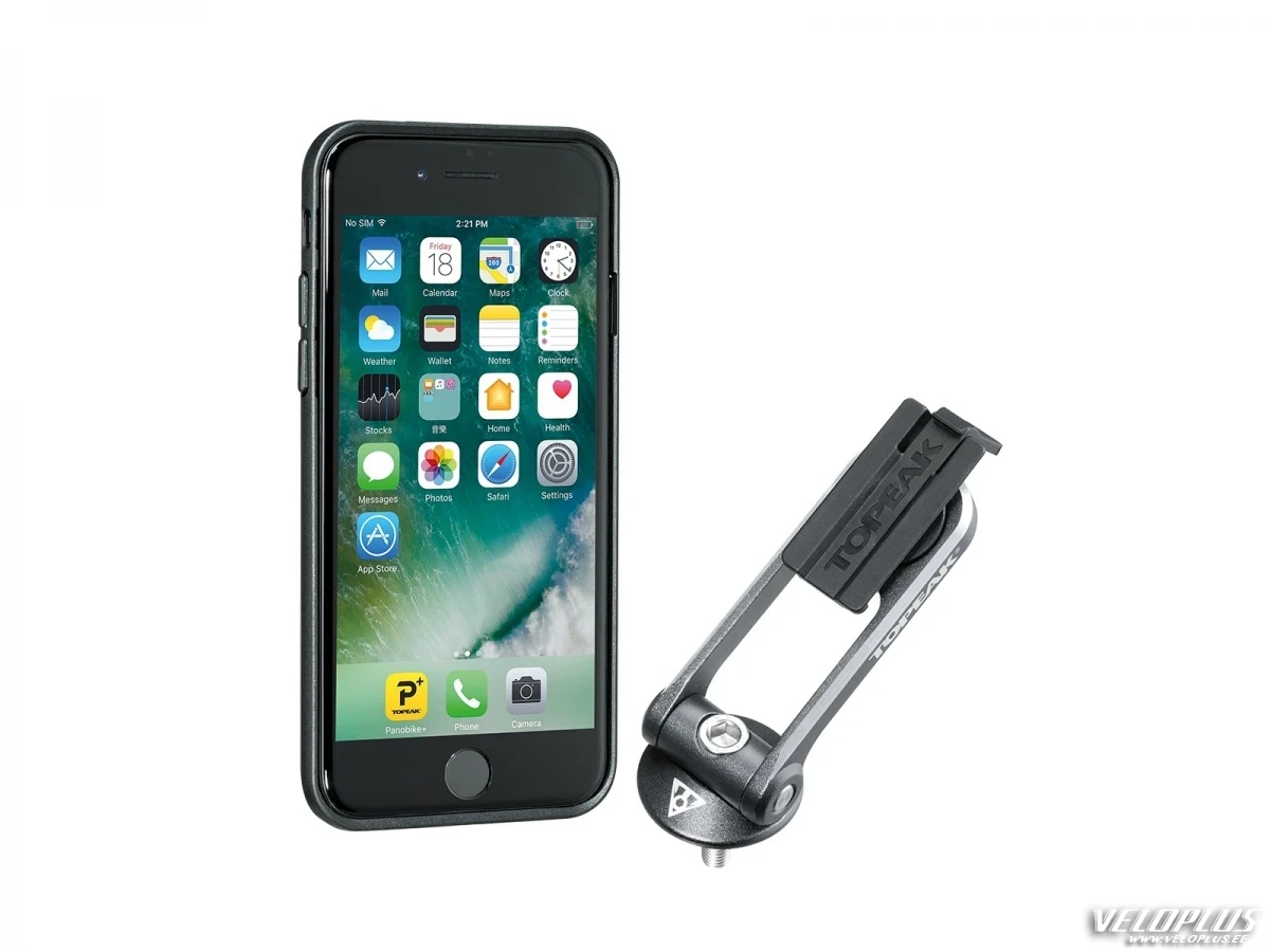 Nutitelefoni hoidja Topeak RideCase iPhone 6/6S/7/8 must juhtrauale/stemmile