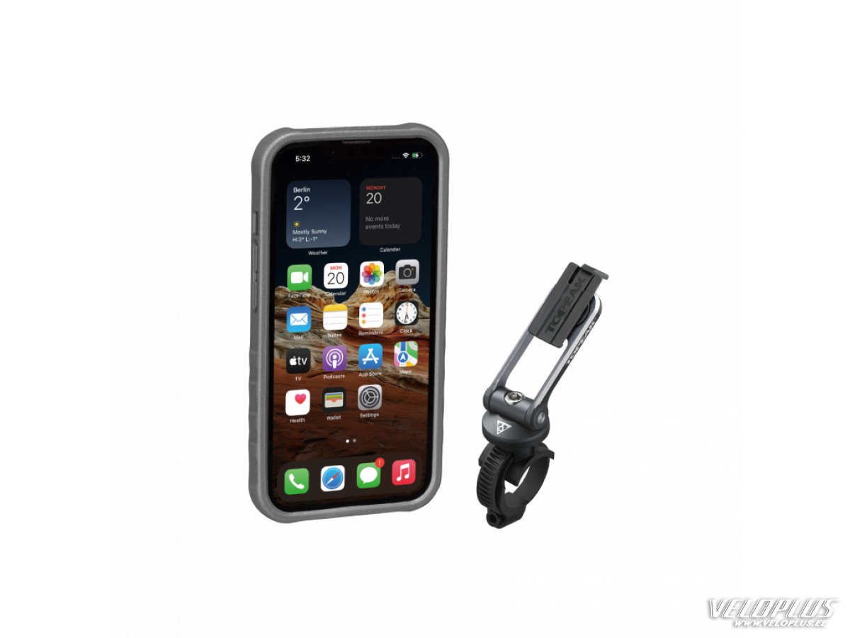 Nutitelefoni hoidja TOPEAK RIDECASE APPLE IPHONE 13 juhtrauale/stemmile