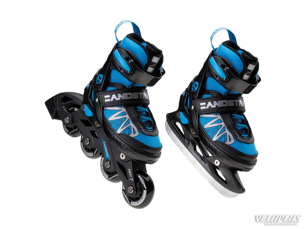 Kids roller+hockey skates Zandstra Combo Blue 2in1 M/37-40 adjustable