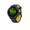 Garmin Forerunner 265S, Musta kehys ja kellonrunko sekä musta/kirkkaankeltainen silikonihihna thumbnail 1