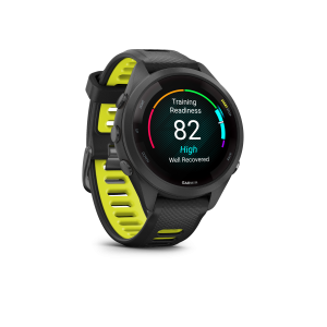 Garmin Forerunner 265S, Musta kehys ja kellonrunko sekä musta/kirkkaankeltainen silikonihihna