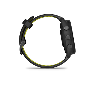 Garmin Forerunner 265S, Musta kehys ja kellonrunko sekä musta/kirkkaankeltainen silikonihihna