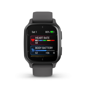 Garmin Venu Sq 2, Slate Aluminium Bezel with Shadow Grey Case