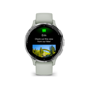 Garmin Venu 3S, Hopeanvärinen ruostumaton teräskehys