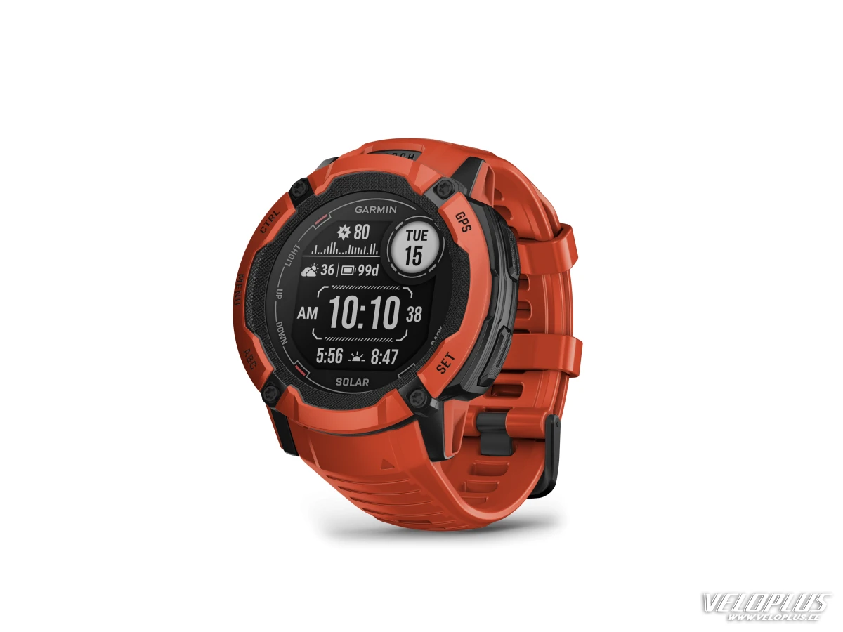 Garmin Instinct 2X Solar, Punane