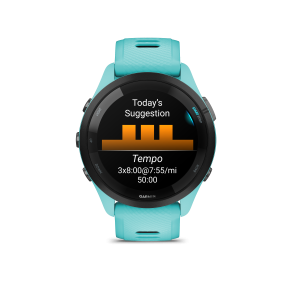 Garmin Forerunner 265, чёрная рамка с морско-зелёным корпусом