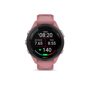 Garmin Forerunner 265S, Musta kehys, vaaleanpunainen kellonrunko