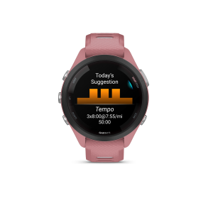 Garmin Forerunner 265S, Musta kehys, vaaleanpunainen kellonrunko
