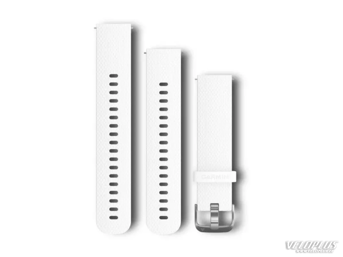 Kellarihm Garmin Quick Release silikoon (20mm) valge-hõbe