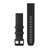 Replacement band Garmin QuickFit Silicone 22mm, Black with Black Stainless Steel Hardware