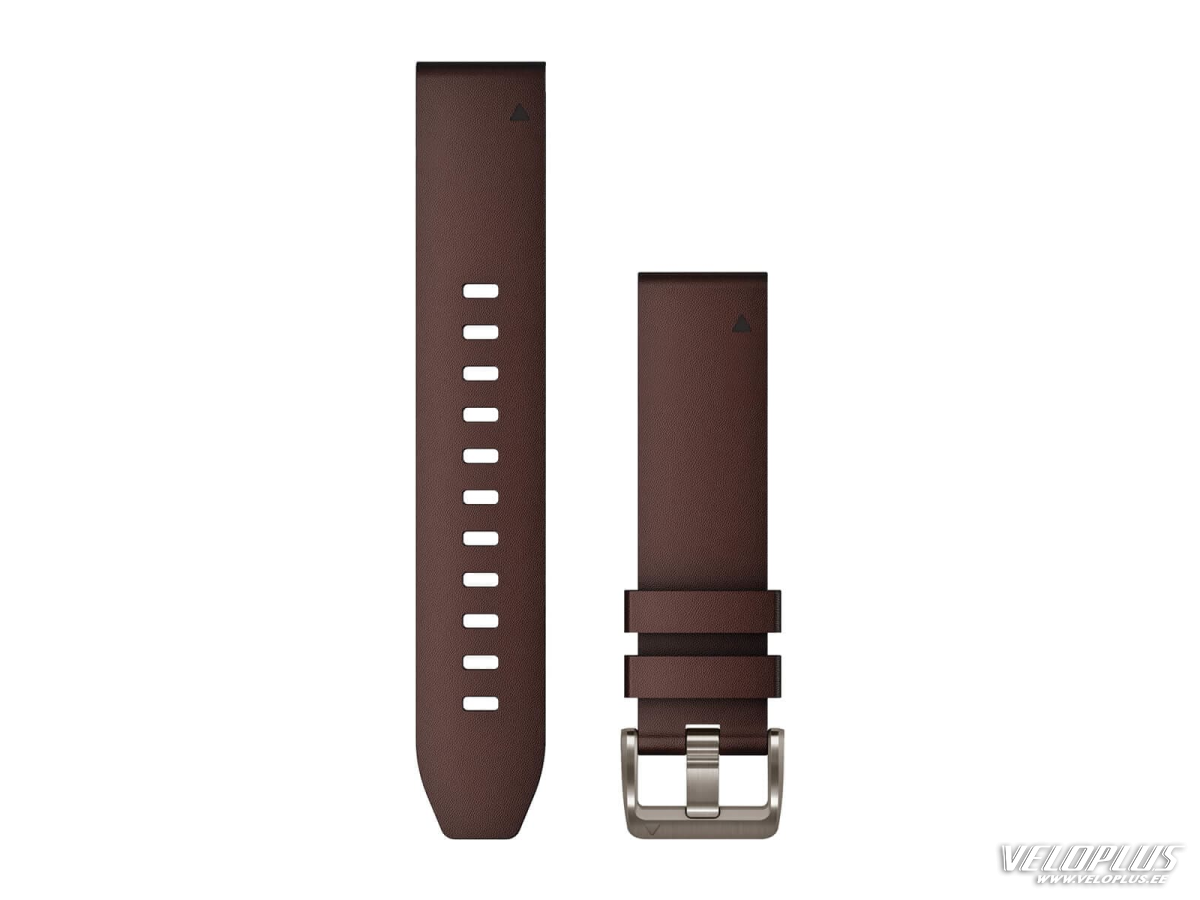 Replacement band Garmin QuickFit Leather 22mm, Oxford Brown