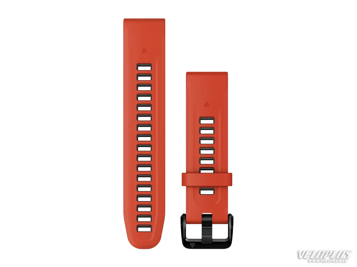 Replacement band Garmin QuickFit Silicone 20mm, Flame Red - Graphite