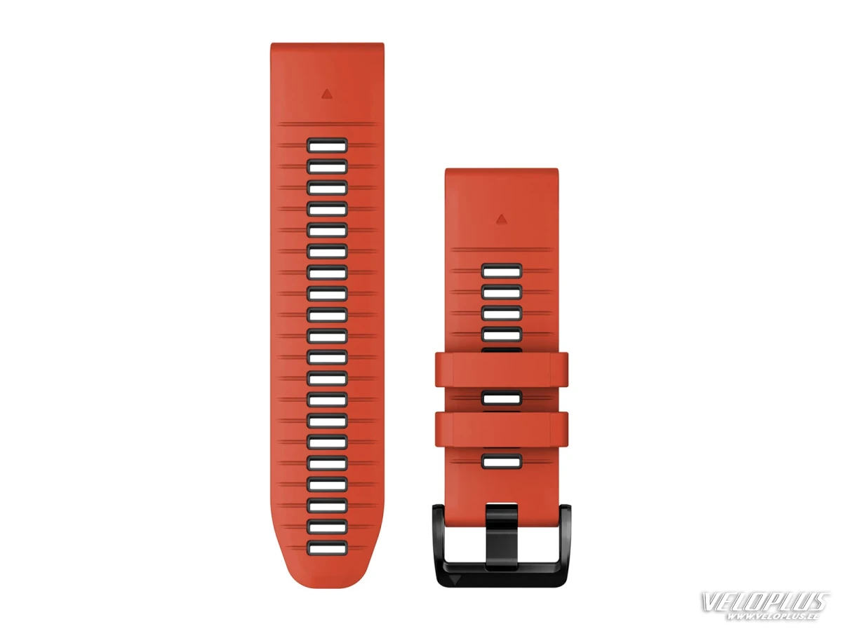 Nomaiņas siksna Garmin QuickFit 26mm Flame Red / Graphite Silicone