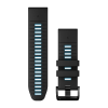 Nomaiņa Garmin QuickFit 26mm Melns / Cirrus Zils Silikons thumbnail 1
