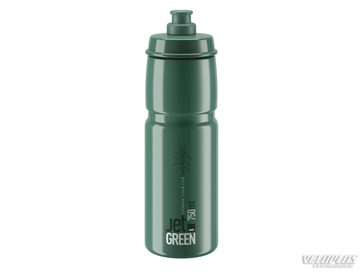 Elite Bottle Jet Green Dark Gr White Logo 750ml