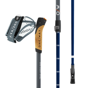 Nordic walking poles ONE WAY TEAM VARIO MAG 95-130cm telescope