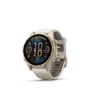 Garmin fenix 8 – 43 mm, AMOLED,Sapphire Soft Gold/Fog Gray/Dark Sandstone