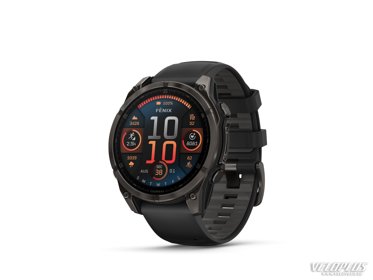 Garmin fenix 8 – 47 mm, AMOLED, Sapphire süsinikhall DLC titaan/must