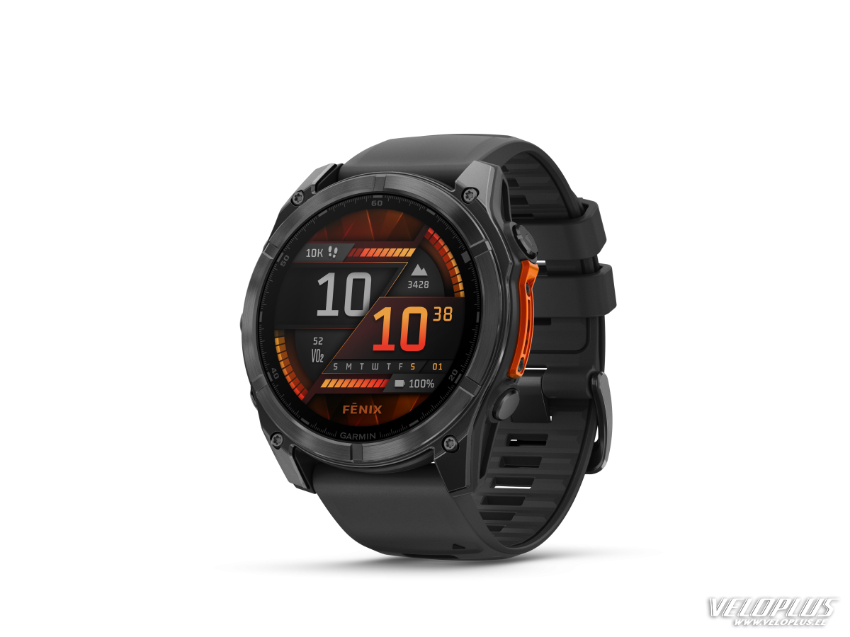 Garmin fenix 8 – 51 mm, AMOLED, Sapphire kiltkivi hall/must