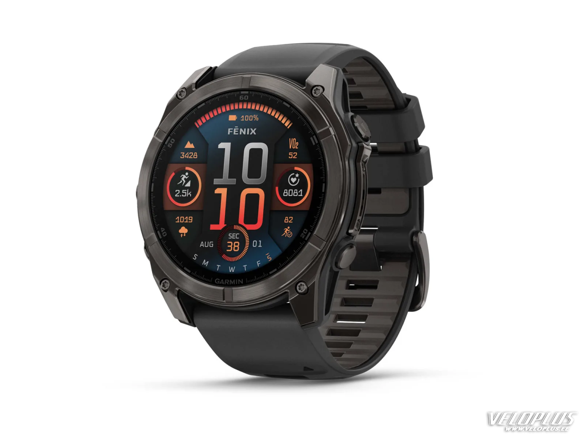 Garmin fenix 8 – 51 mm, AMOLED, Sapphire Carbon Gray DLC Titanium/Black