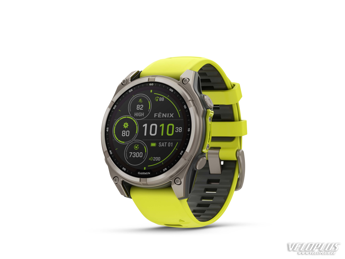 Garmin fenix 8 – 47 mm, Solar, Sapphire Titanium/Amp Yellow