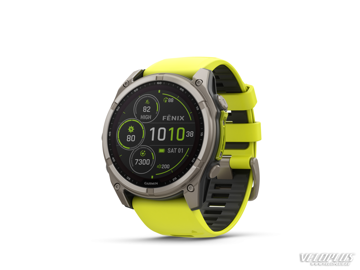 Garmin fenix 8 – 51 mm, Solar, Sapphire Titanium/Amp Yellow