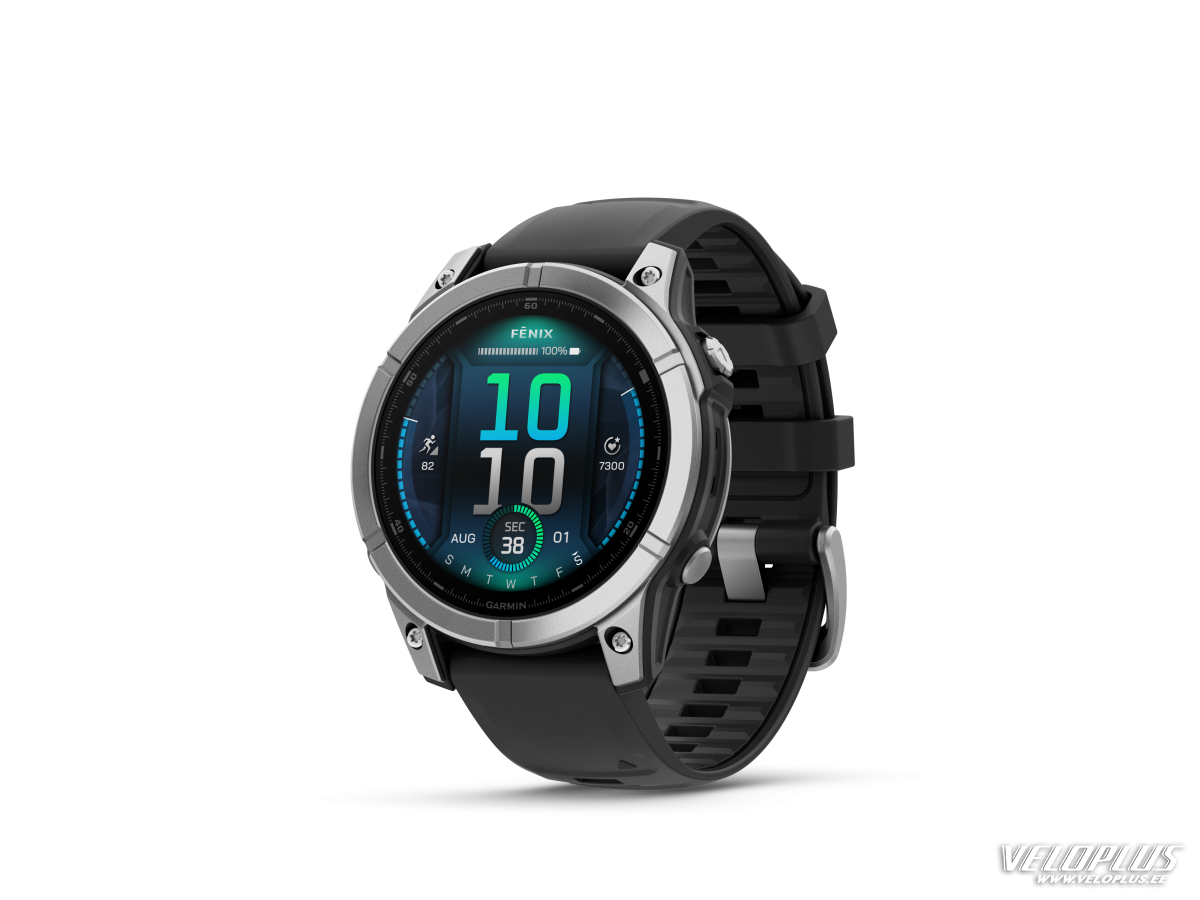 Garmin fenix E – 47 mm, AMOLED, roostevaba teras/must