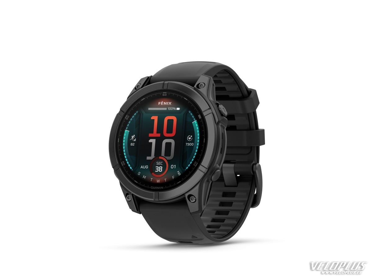 Garmin fenix E – 47 mm, AMOLED, kiltkivi hall/must