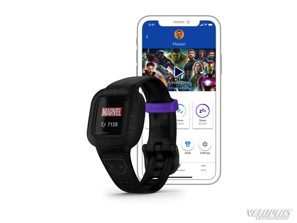 Laste aktiivsuskell Garmin vivofit jr. 3, Marvel Black Panther